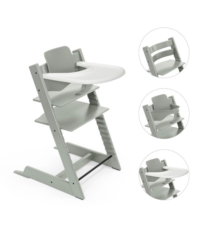 STOKKE® Tripp Trapp® + Baby set + pult zvýhodněná sada - Glacier Green