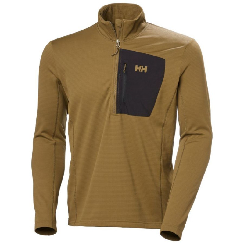 Helly Hansen Versalite 1/2 Zip, fleecová mikina, pánská, hnědá