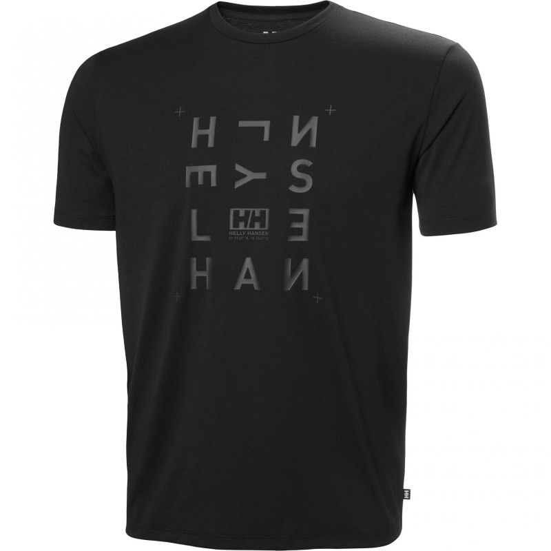 Helly Hansen Skog Graphic tričko, pánské, černá