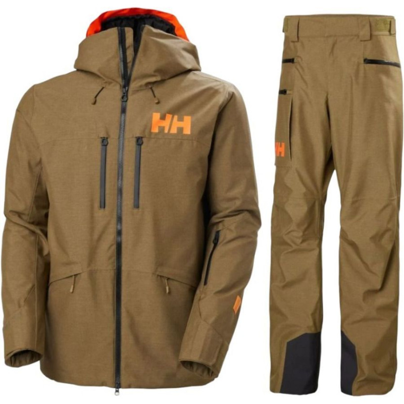 Helly Hansen Garibaldi 2.0, lyžařská sada, pánské, hnědá
