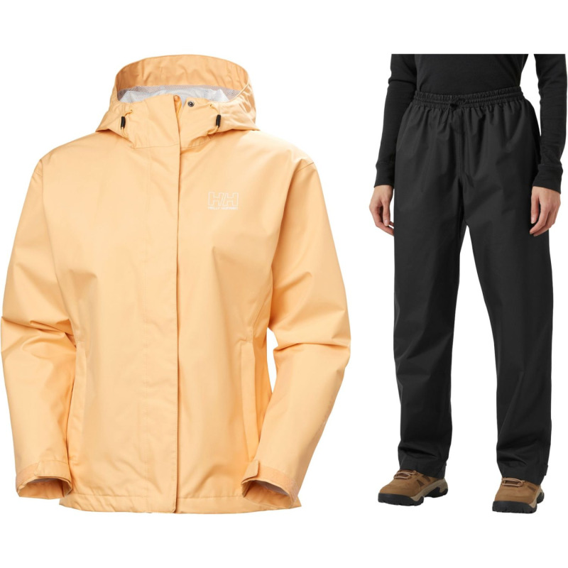 Helly Hansen HH Seven J/Rain pláštěnka, dámská, černá/miami peach