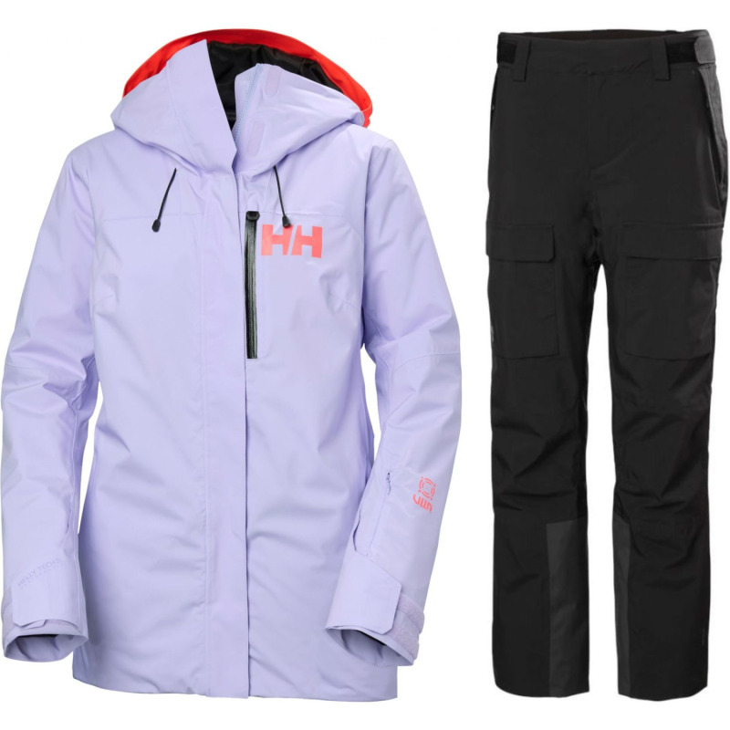 Helly Hansen Powshot Lyžařská souprava, dámská, fialová/černá