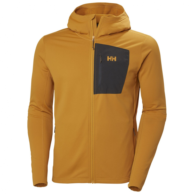 Helly Hansen Versalite Hooded, pánská fleecová bunda, žlutá