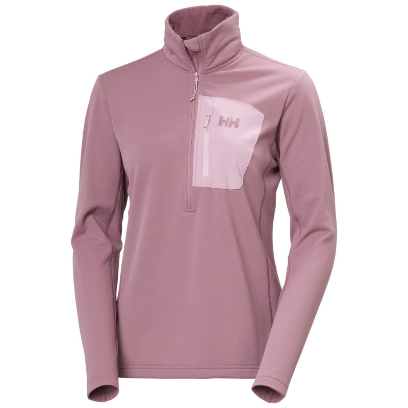 Helly Hansen Versalite 1/2 Zip, dámská fleecová mikina, růžová