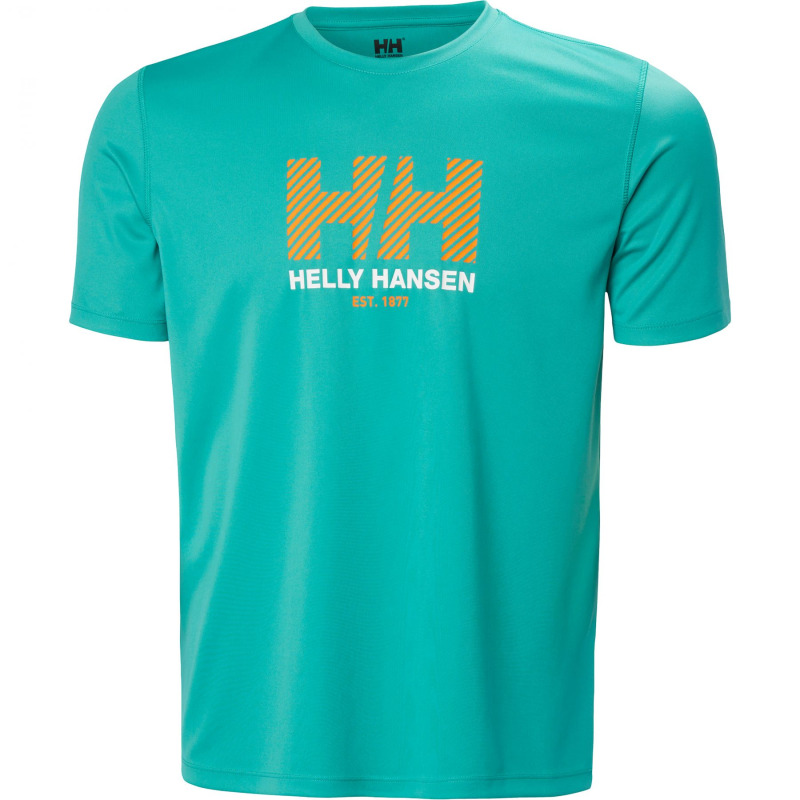 Helly Hansen HH Tech Graphic T-Shirt 2.0, pánské, tyrkysová