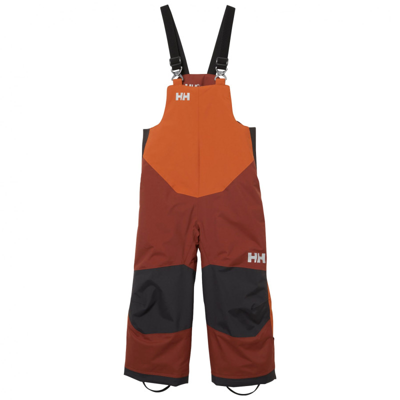 Helly Hansen Rider 2 Ins Bib, lyžařské kalhoty s laclem, dětská, hnědá