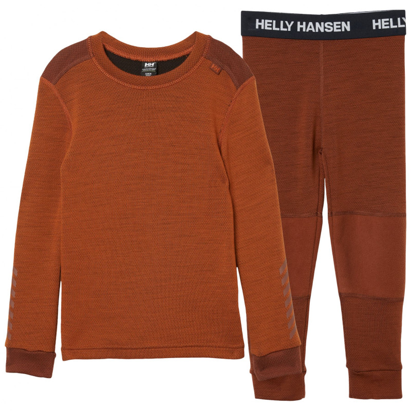 Helly Hansen Lifa Merino, sada, děti, hnědá