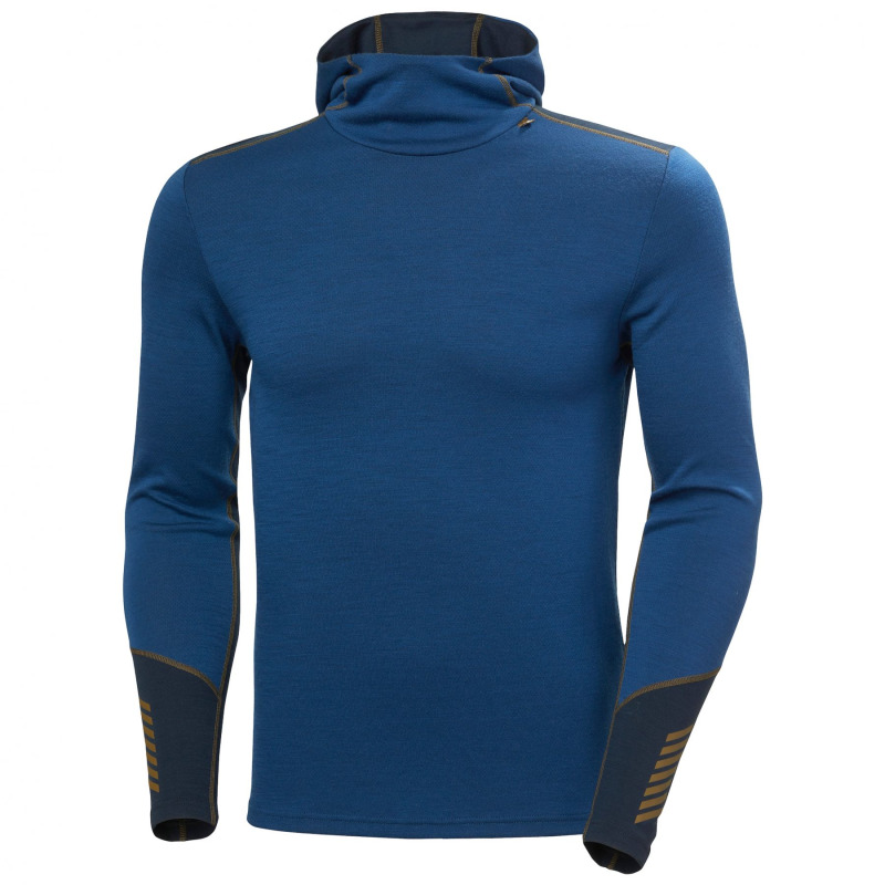 Helly Hansen Lifa Merino středně teplá Mikina s kapucí, pánská, modrá