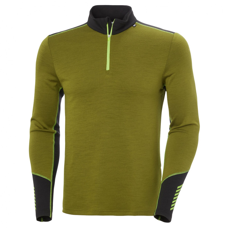 Helly Hansen Lifa Merino Midweight 1/2 Zip, pánské, zelené