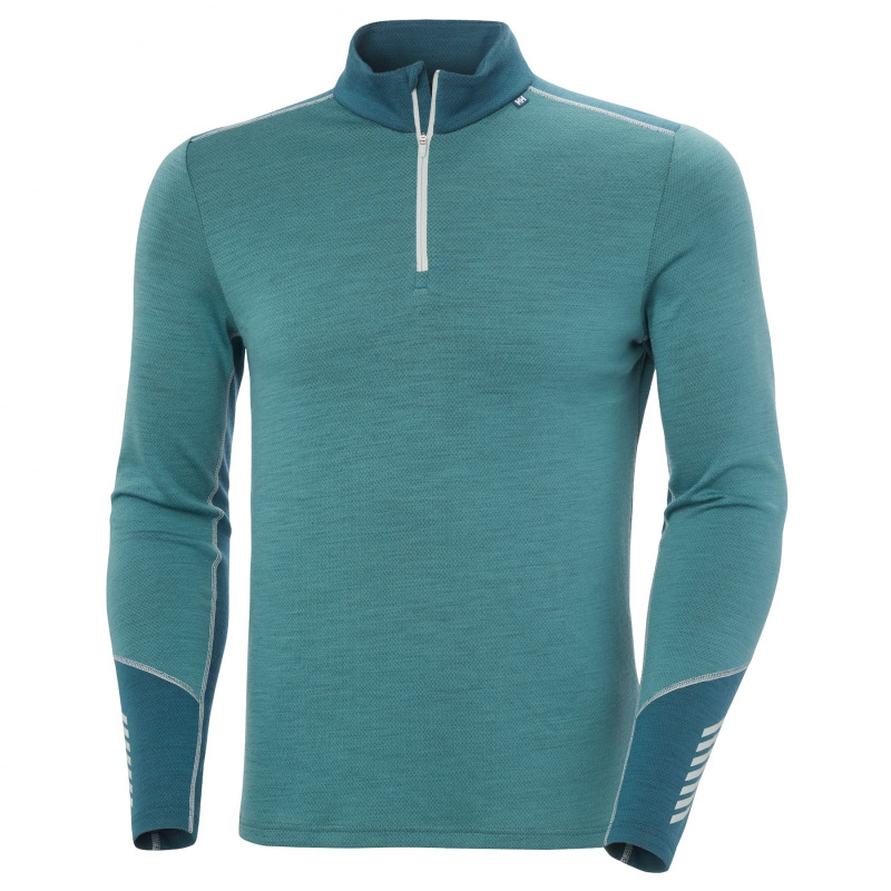 Helly Hansen Lifa Merino Midweight 1/2 Zip, pánské, zelené