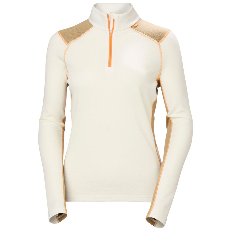 Helly Hansen Lifa Merino Midweight poloviční zip, dámská, bílá