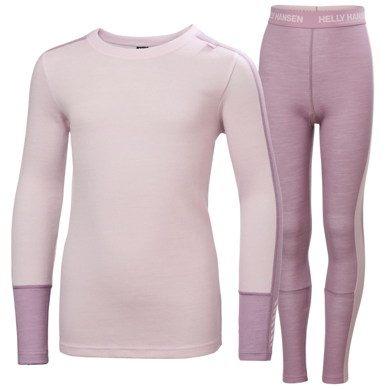 Helly Hansen Lifa Merino středně teplé, sada, junior, fialová