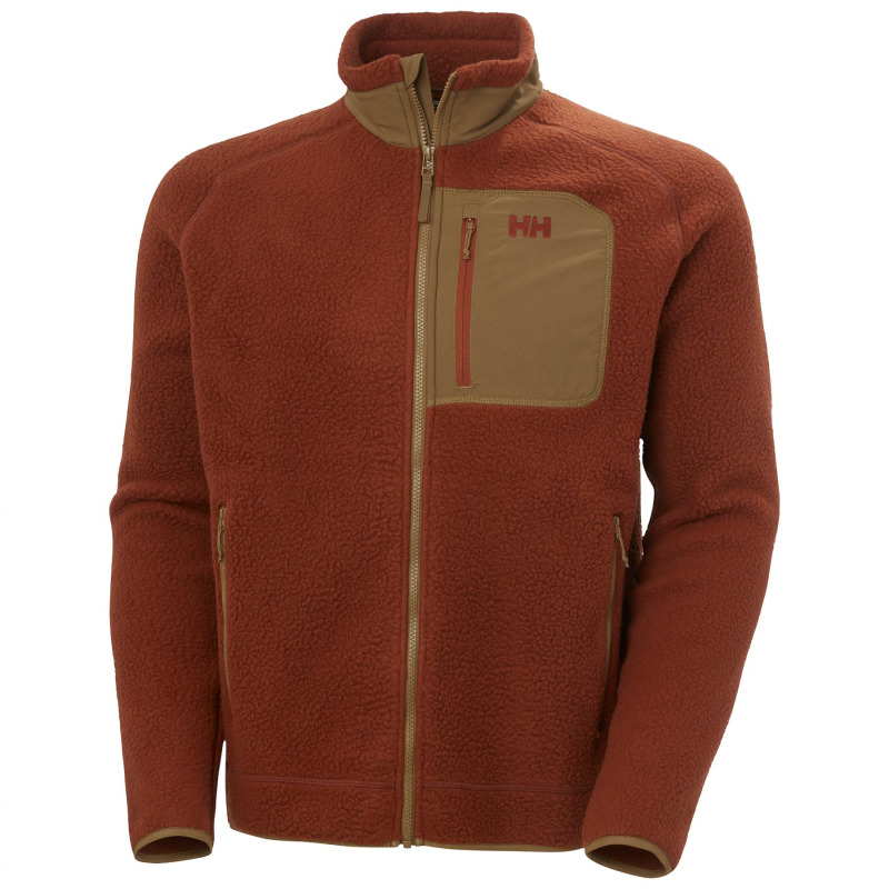 Helly Hansen Panorama Pile Block, fleecová bunda, pánské, hnědá