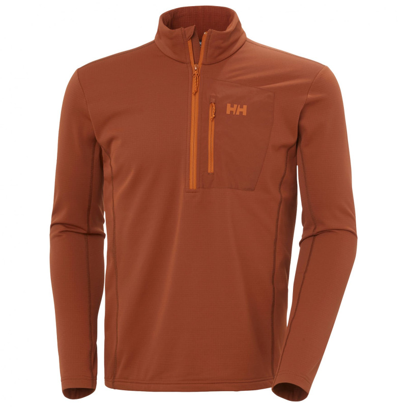 Helly Hansen Versalite 1/2 Zip, fleecová mikina, pánské, hnědá