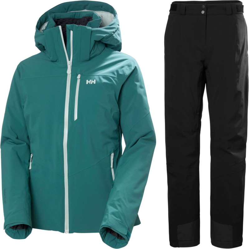 Helly Hansen Alphelia Lyžařská souprava, dámská, zelená/černá