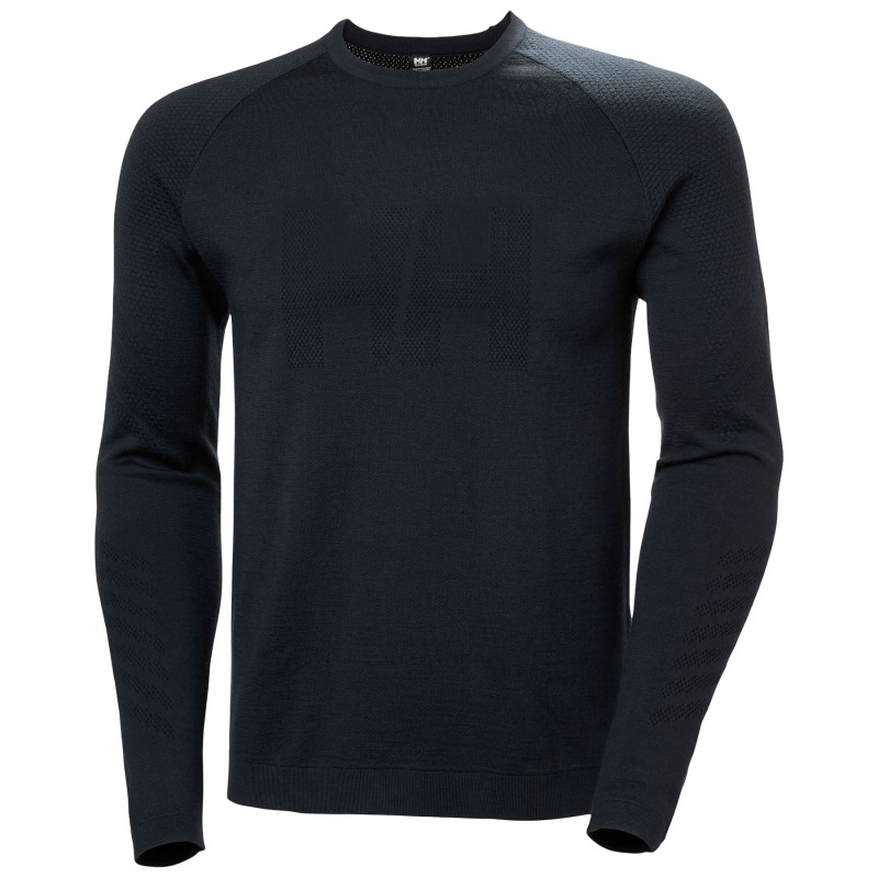 Helly Hansen Lifa Merino pletený svetr s kulatým výstřihem, pánské, černá