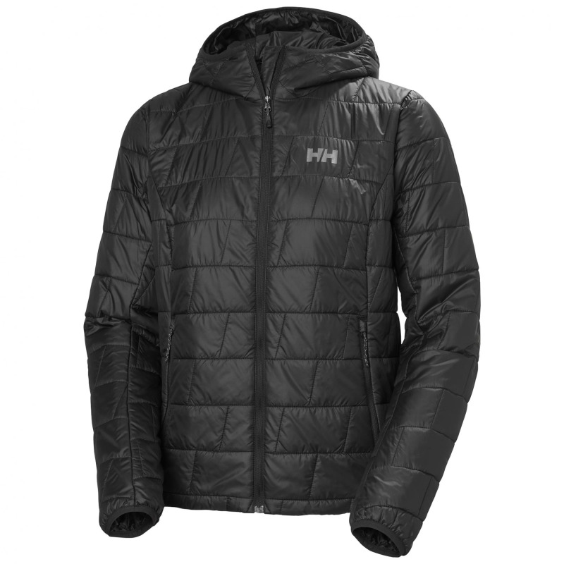 Helly Hansen Lifaloft Hooded, fiberová péřová bunda, dámská, černá