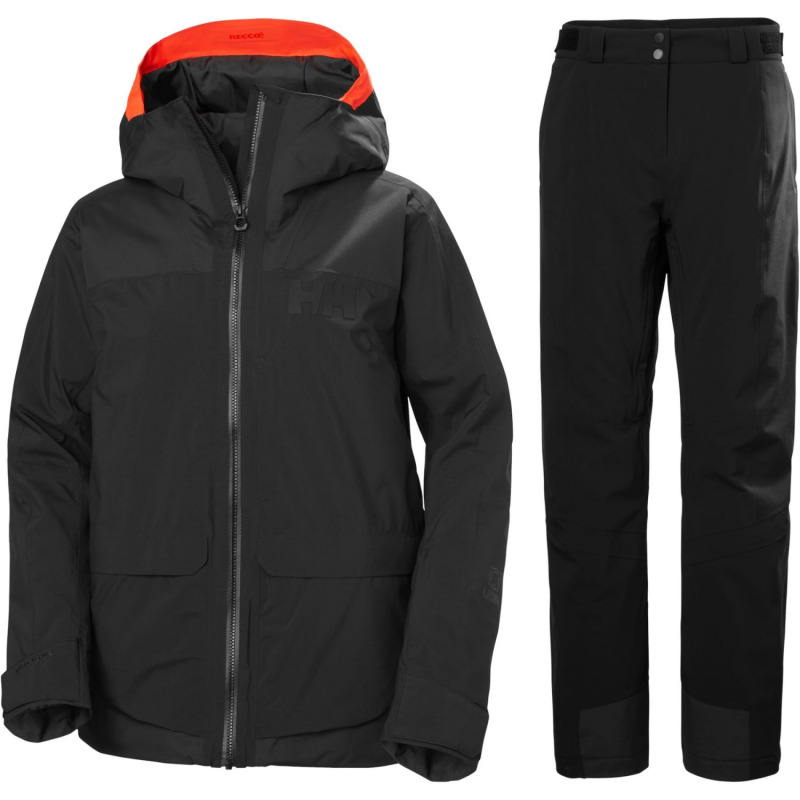 Helly Hansen Powchaser 3.0 Lyžařská souprava, dámská, černá