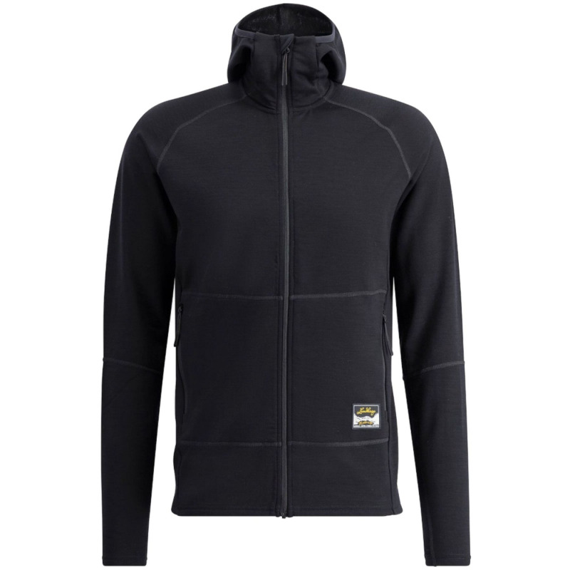Lundhags Tived Merino Hoodie, střední vrstva, pánské, černá