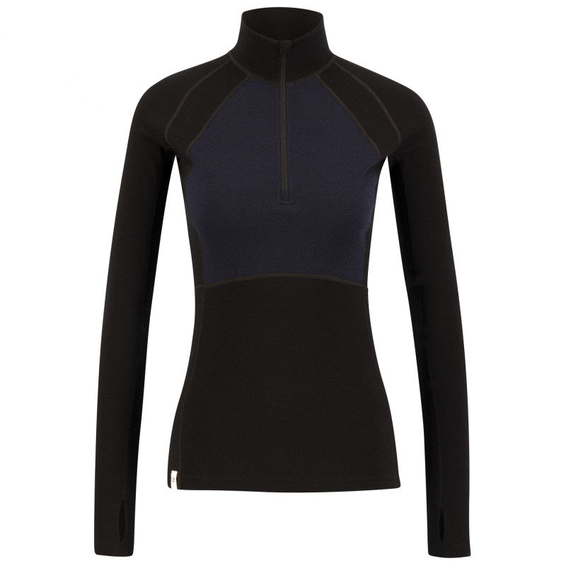 Ulvang Peak Map Half Zip, dámské lyžařské tričko, černá/tmavě modrá