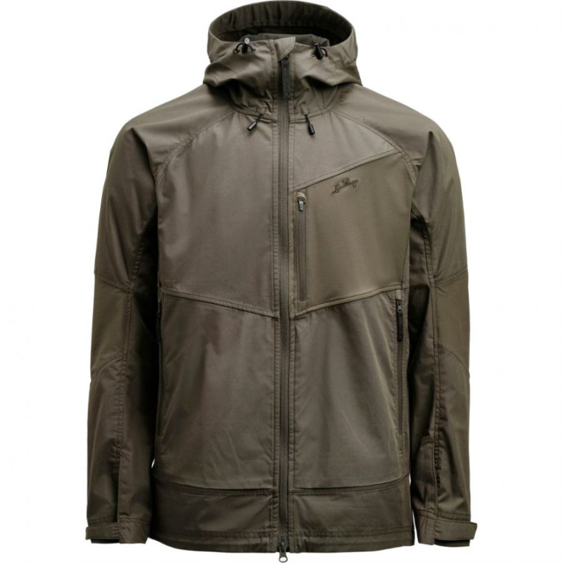 Lundhags Tived Stretch Hybrid Jacket, nepromokavá bunda, pánská, zelená