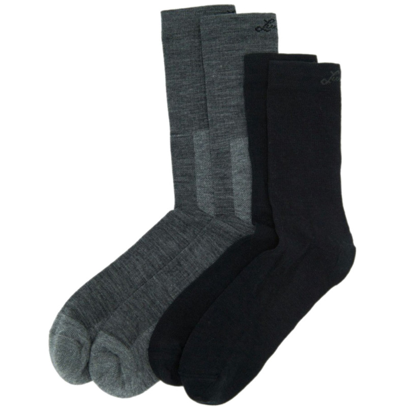 Lundhags Merino Trekking Sock Combo Mid, turistické ponožky, unisex, šedá/černá