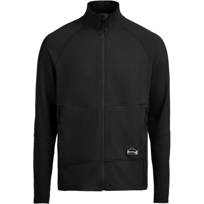 Lundhags Tived Merino Full Zip M, střední vrstva, černá