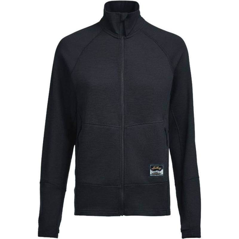Lundhags Tived Merino Full Zip W, střední vrstva, černá