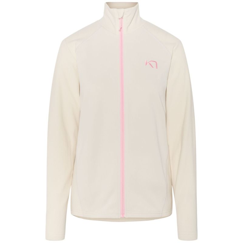 Fleece mikina dámská Kari Traa Kari Full Zip Fleece - light beige