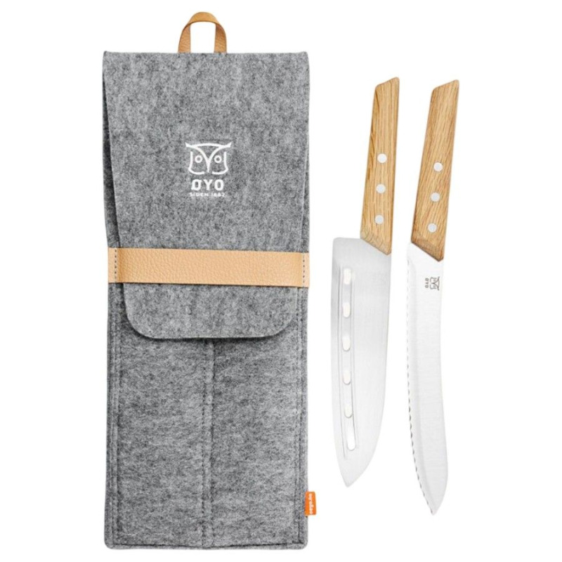 Oyo Duo Hiking Knife Set, sada nožů, šedá