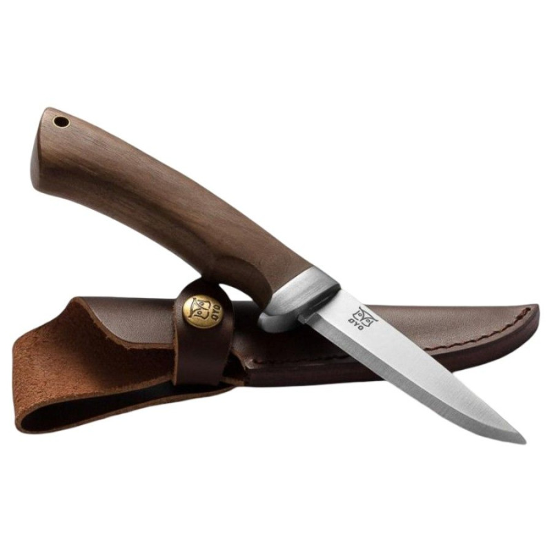 Oyo Dovre Knife W/ Leather Sheath, turistický nůž, hnědá