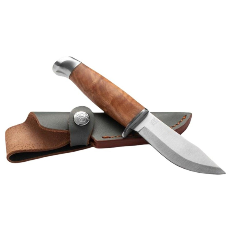 Oyo Geilo Junior Knife W/ Leather Sheath, lovecký nůž, hnědý