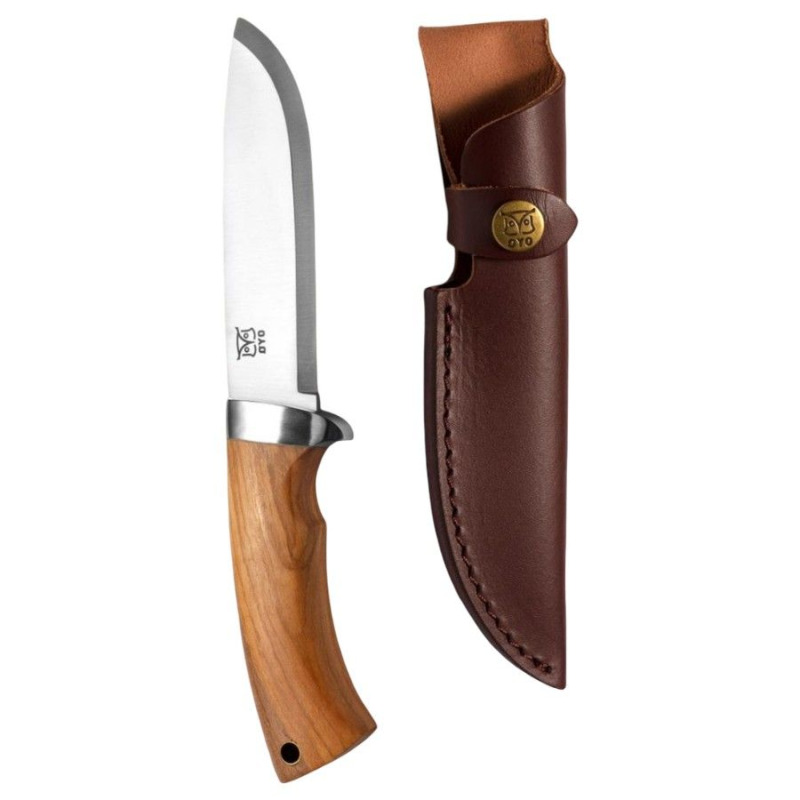 Oyo Rondane Junior Knife W/ Leather sheath, outdoornůž, hnědý