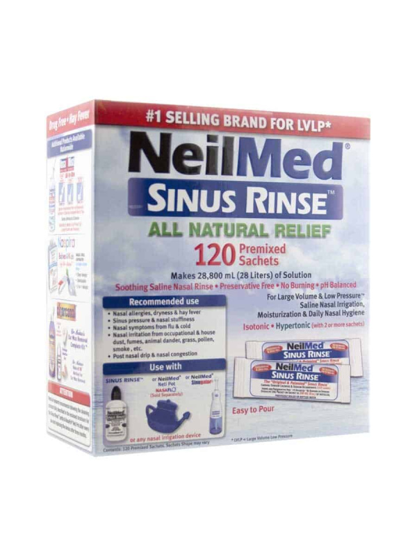 NeilMed Proplach nosu Sinus Rinse, Kids, Izotonický, 120 náhradních sáčků