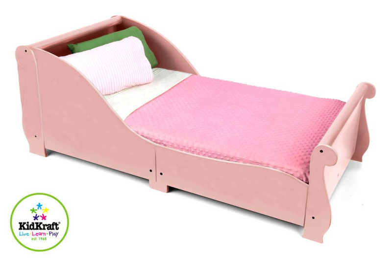 KidKraft Dětská postel SLEIGH Pink 160x75 cm