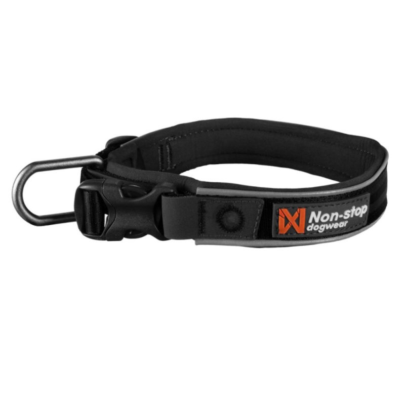 NON-STOP Dogwear Roam obojek pro psy černý 1 ks, Velikost: M