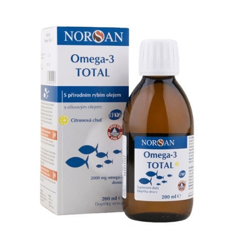 Norsan Omega-3 Total Olej citronová příchuť 200ml