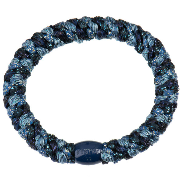KKNEKKI Mix Blue Medley Glitter gumička do vlasů (třpytivý modrý mix) 1 ks