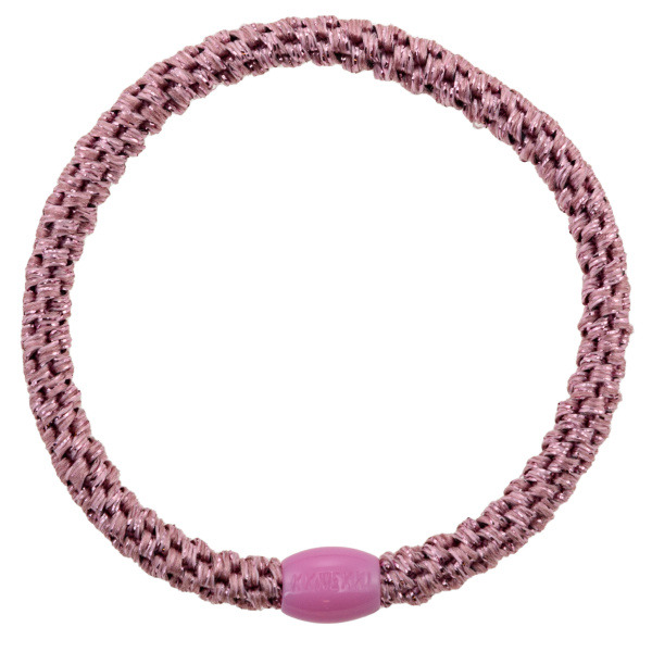 KKNEKKI Slim Old Pink Glitter tenká gumička do vlasů (třpytivá starorůžová) 1 ks