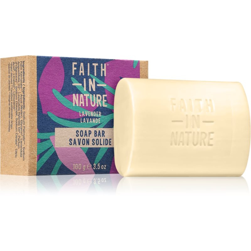 Faith in Nature rostlinné tuhé mýdlo s levandulí, 100 g