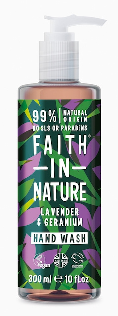 Faith in Nature antibakteriální tekuté mýdlo Lavandule&Pelargonie, 400ml