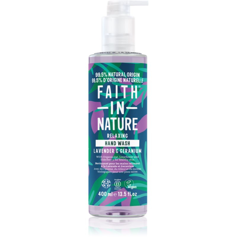 Faith in Nature antibakteriální tekuté mýdlo Lavandule&Pelargonie, 400ml