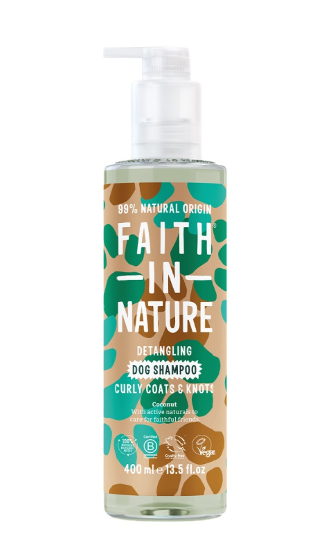 Faith in Nature kokosový šampon pro kudrnaté psy - snadné rozčesání, 400ml