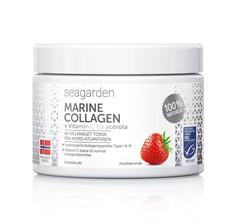 Seagarden Marine Collagen + vitamin C 150 g - jahoda