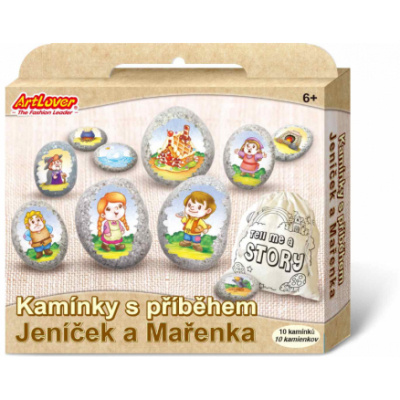 SMT Creatoys Malování na oblázky kameny s příběhem Jeníček a Mařenka