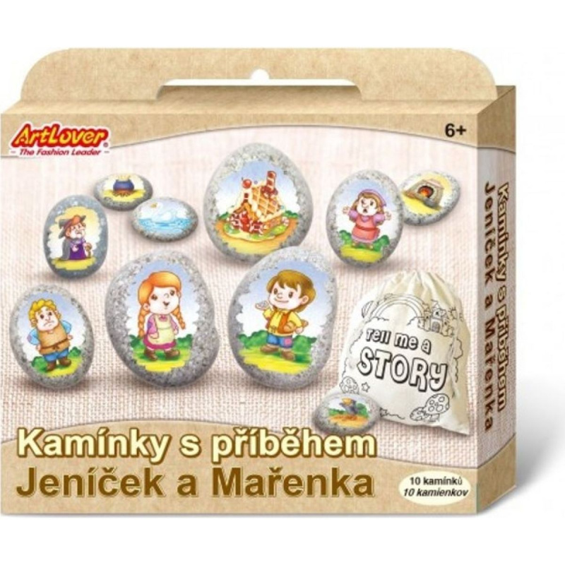 SMT Creatoys Malování na oblázky kameny s příběhem Jeníček a Mařenka