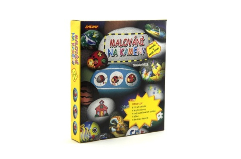 Výtvarná sada box - Malování na kameny, 6 kamenů