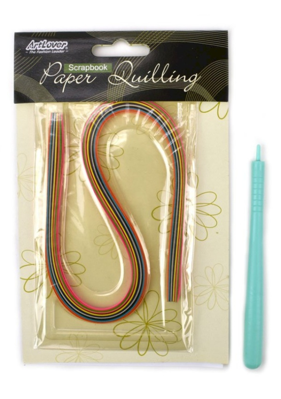 Papírové proužky na quilling, plastový navíječ, sada SMT Creatoys s.r.o.