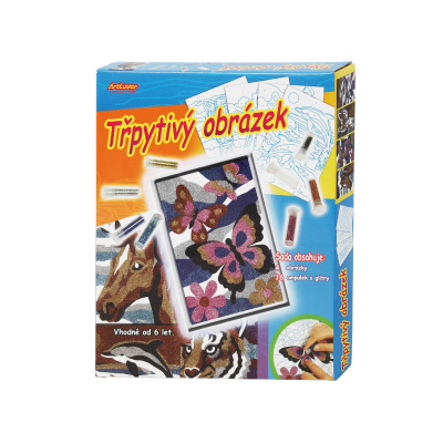 Třpytivý obrázek 4 ks