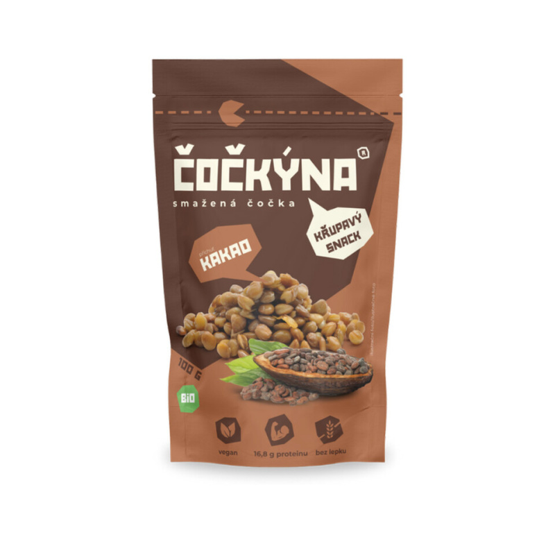 Čočkýna Smažená Čočka Bio 100 g kakao